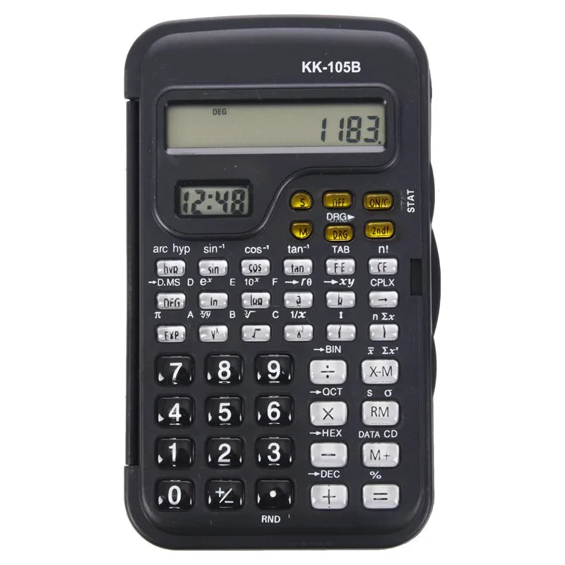 Black Color Office Mini Scientific Calculator School Student Function Calculator Multifunctional Clock Calculator
Black Color Office Mini Scientific Calculator School Student Function Calculator Multifunctional Clock Calculator