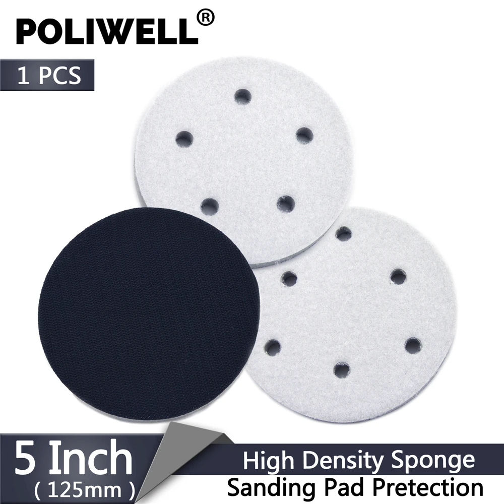 POLIWELL 1PC 5 Inch 125mm High Density Sponge Hard Interface Pad Hook & Loop Buffering Abrasive Pads Sanding Pad Protection
POLIWELL 1PC 5 Inch 125mm High Density Sponge Hard Interface Pad Hook & Loop Buffering Abrasive Pads Sanding Pad Protection