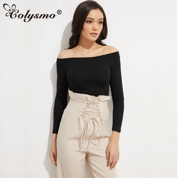 Colysmo Long Sleeve Crop Top Sexy Off Shoulder Women T Shirt Sweater Tops Winter Pullover Crop Tops Casual T-shirts White Black 
Colysmo Long Sleeve Crop Top Sexy Off Shoulder Women T Shirt Sweater Tops Winter Pullover Crop Tops Casual T-shirts White Black