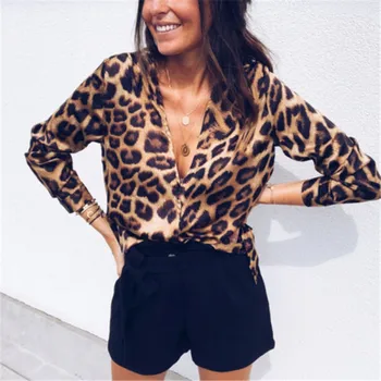 Women Boho Casual Leopard Print Blouse Sexy V Neck Leopard Print Pullover Long Sleeve Loose Top Shirt Female Autumn Tops Blouse
Women Boho Casual Leopard Print Blouse Sexy V Neck Leopard Print Pullover Long Sleeve Loose Top Shirt Female Autumn Tops Blouse