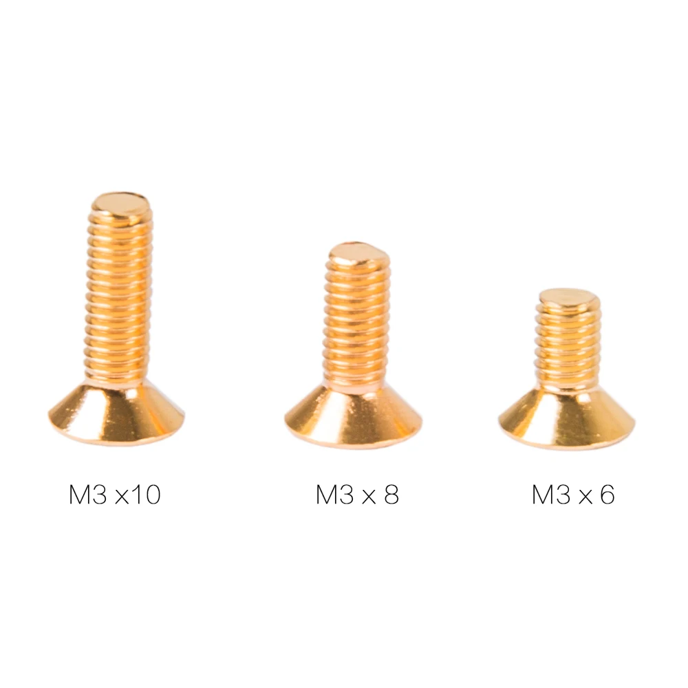 100pcs YFS 12.9 Grade Gold M3 Screws M3*6 M3*8 M3*10 M3 6mm 8mm 10mm Countersunk Hexagon Screw for FPV RC Drones Accessories
100pcs YFS 12.9 Grade Gold M3 Screws M3*6 M3*8 M3*10 M3 6mm 8mm 10mm Countersunk Hexagon Screw for FPV RC Drones Accessories