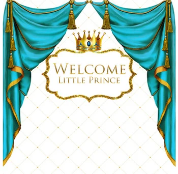 8x8FT Turquoise Blue Curtain Welcome Little Prince Baby Shower Custom Photo Studio Backgrounds Backdrops Vinyl 240cm x 240cm
8x8FT Turquoise Blue Curtain Welcome Little Prince Baby Shower Custom Photo Studio Backgrounds Backdrops Vinyl 240cm x 240cm