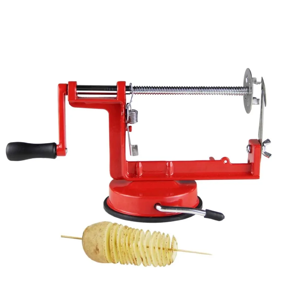Manual Red Stainless Steel Twisted Potato Apple Slicer Spiral French Fry Cutter (00202)
Manual Red Stainless Steel Twisted Potato Apple Slicer Spiral French Fry Cutter (00202)