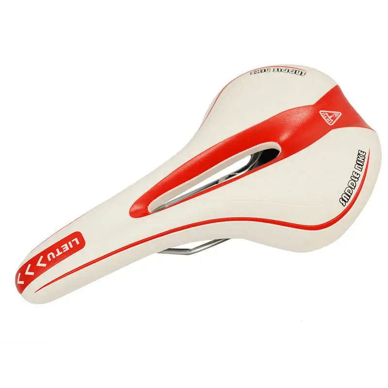 1xNew 2017 MTB Mountain Bike Bicycle Cycling PV Leather Skidproof Saddle Seat Cushion Cool Hollow Racing Saddle Free Shipping (9)