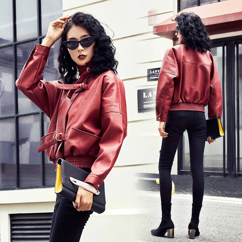 2019 New Autumn Women Loose Faux Soft PU Leather Jackets Lady Free Motorcycel Biker Long Sleeve Coat Streetwear Wine Red Black
2019 New Autumn Women Loose Faux Soft PU Leather Jackets Lady Free Motorcycel Biker Long Sleeve Coat Streetwear Wine Red Black