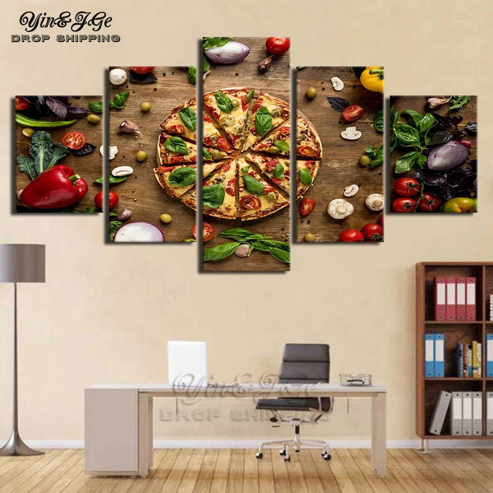 Modern HD Printed Wall Art Canvas Painting 5 Pieces Pizza Food Posters Pictures Cuadros Decoration Kitchen Frameworks Artworks
Modern HD Printed Wall Art Canvas Painting 5 Pieces Pizza Food Posters Pictures Cuadros Decoration Kitchen Frameworks Artworks