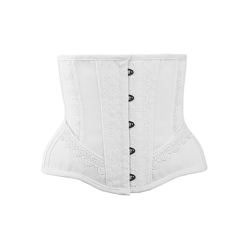 White Embroidery 14 Steel Boned Cotton Corset Underbust Strong Slimming Waist Trianer Corset Big Size 6XL Waist Shaping Corset
White Embroidery 14 Steel Boned Cotton Corset Underbust Strong Slimming Waist Trianer Corset Big Size 6XL Waist Shaping Corset
