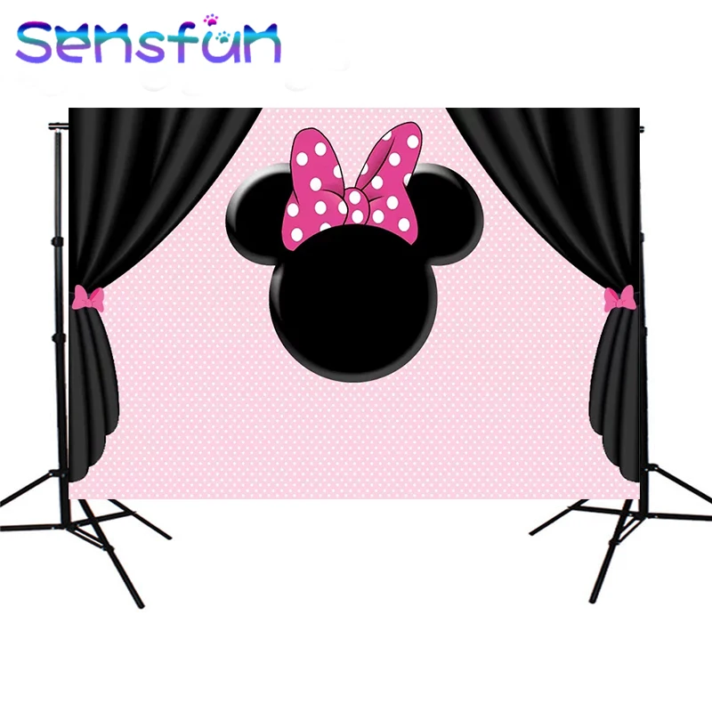 7x5ft Pink Wall Black Curtains Girls Minnie photography Backdrops Custom Photo Studio Baby Shower Backdrop Background Vinyl
7x5ft Pink Wall Black Curtains Girls Minnie photography Backdrops Custom Photo Studio Baby Shower Backdrop Background Vinyl