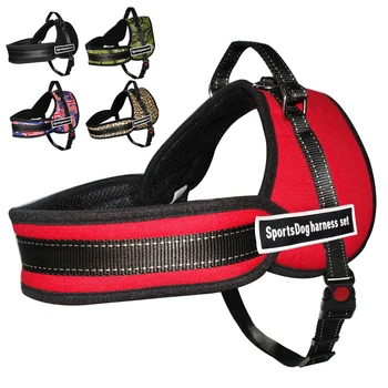 Reflective Padded Dog Harness Pet Breathable Mesh Nylon Harnesses with Handle and D Ring For Medium Large Dogs
Reflective Padded Dog Harness Pet Breathable Mesh Nylon Harnesses with Handle and D Ring For Medium Large Dogs