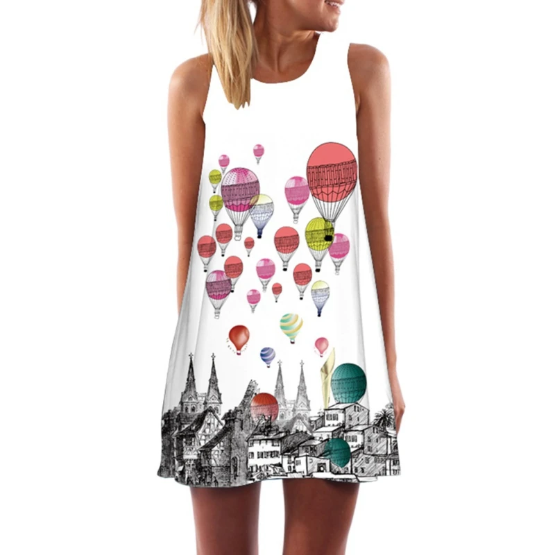 WEIXINBUY Fashion Sweet Lovely Ladies Girls Summer Women Dress Casual Sleeveless Loose Digital Floral Print Mini Dresses
WEIXINBUY Fashion Sweet Lovely Ladies Girls Summer Women Dress Casual Sleeveless Loose Digital Floral Print Mini Dresses