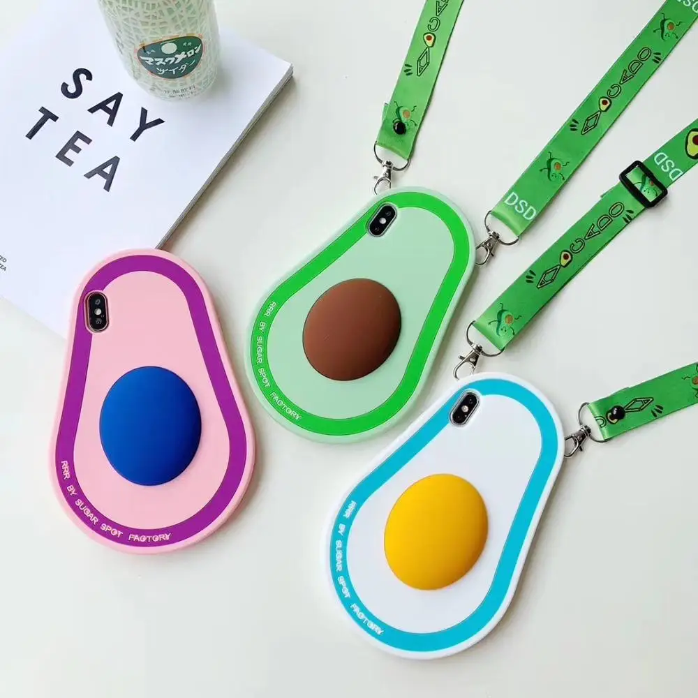 Summer Colourful Cute 3D Avocado Crossbody Lanyard High Quality Silicone Soft cover for iphone MAX XS XR 7 8 plus X phone cases
Summer Colourful Cute 3D Avocado Crossbody Lanyard High Quality Silicone Soft cover for iphone MAX XS XR 7 8 plus X phone cases