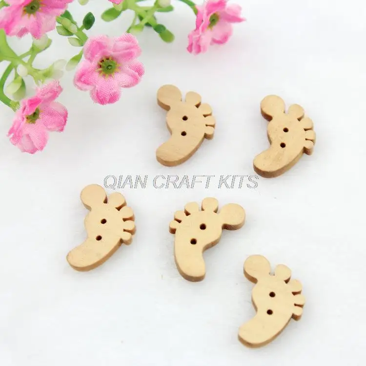 500 pcs DIY Kawaii Wood Button wooden buttons foot footprint Natural color 23mmx18mm big foot
500 pcs DIY Kawaii Wood Button wooden buttons foot footprint Natural color 23mmx18mm big foot