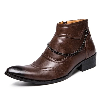 British fashion mens banquet nightclub dresses genuine leather shoes pointed-toe oxford shoe motorcycle ankle short boots zapato
British fashion mens banquet nightclub dresses genuine leather shoes pointed-toe oxford shoe motorcycle ankle short boots zapato