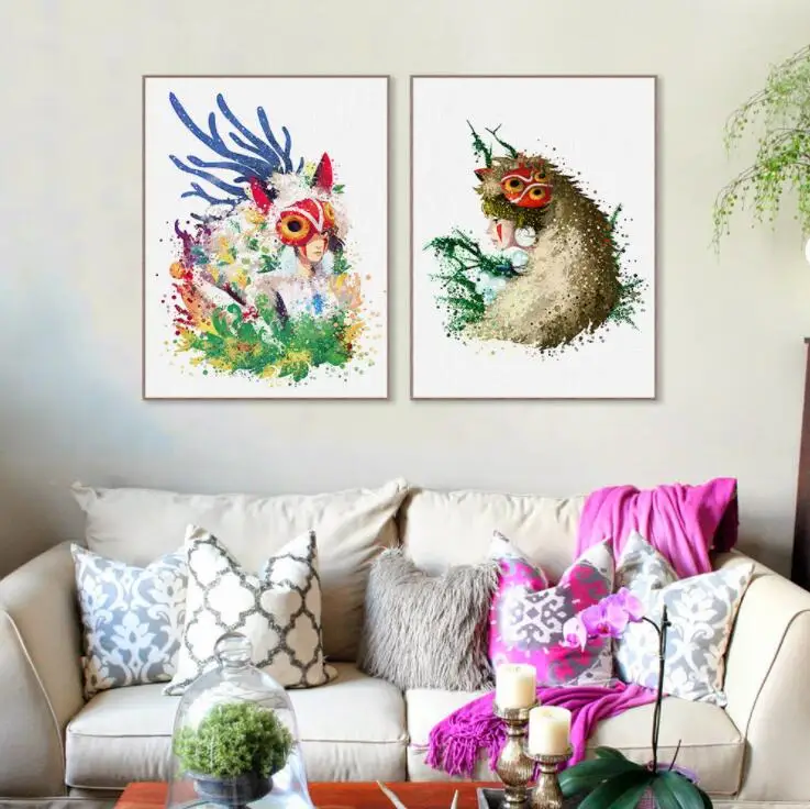 Watercolor Japanese Anime Miyazaki Animation Princess Mononoke Mask Canvas Poster Prints Wall Art Kids Room Home Deco
Watercolor Japanese Anime Miyazaki Animation Princess Mononoke Mask Canvas Poster Prints Wall Art Kids Room Home Deco