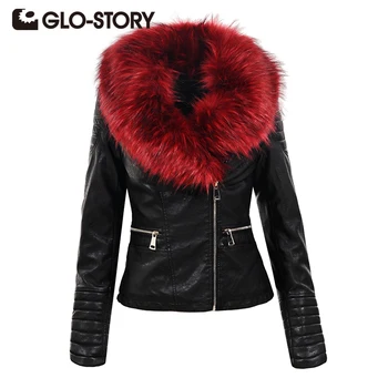 GLO-STORY High Street Jacket women 2018 Fashion Red Fur Collar Zipper PU Leather Jacket Female Slim Fit Cool Coat WPY-5073
GLO-STORY High Street Jacket women 2018 Fashion Red Fur Collar Zipper PU Leather Jacket Female Slim Fit Cool Coat WPY-5073