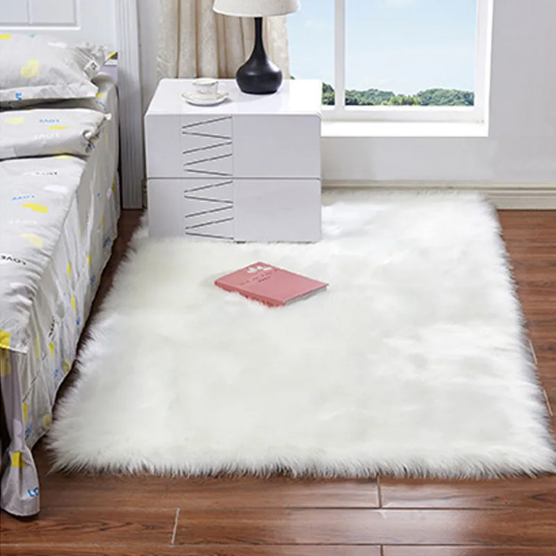 Luxury Rectangle Artificial Wool Sheepskin Soft Fluffy Area Rug White Fur Carpet Shaggy Long Hair Solid Mat Home Decor Carpet
Luxury Rectangle Artificial Wool Sheepskin Soft Fluffy Area Rug White Fur Carpet Shaggy Long Hair Solid Mat Home Decor Carpet