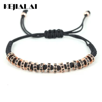 Fashion Anil Arjandas Men Bracelets,Rose Gold Micro Pave Black CZ Stoppers Beads Briading Macrame Bracelet , Christmas's Gift
Fashion Anil Arjandas Men Bracelets,Rose Gold Micro Pave Black CZ Stoppers Beads Briading Macrame Bracelet , Christmas's Gift