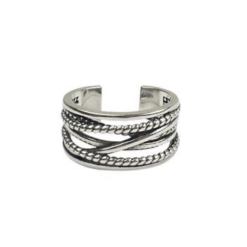 Women's S925 Sterling Silver Multi-layer Winding Twisted Retro Open Loop Rings , Wide Multi Layered Rope Bands Boho Ring 925
Women's S925 Sterling Silver Multi-layer Winding Twisted Retro Open Loop Rings , Wide Multi Layered Rope Bands Boho Ring 925