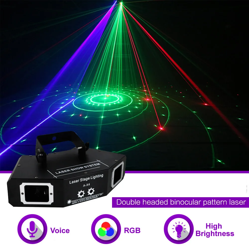 Sharelife 4 Lens RGB Full Color Pattern DMX Beam Network Laser Light Home Gig Party DJ Stage Lighting Sound Auto A-X4
Sharelife 4 Lens RGB Full Color Pattern DMX Beam Network Laser Light Home Gig Party DJ Stage Lighting Sound Auto A-X4