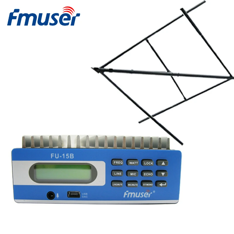 FMUSER FU-15B 15W FM Radio Transmitter Set Long Range FM Broadcast Transmitter For FM Radio Station+CP100 FM Antenna Kit CZE-15B
FMUSER FU-15B 15W FM Radio Transmitter Set Long Range FM Broadcast Transmitter For FM Radio Station+CP100 FM Antenna Kit CZE-15B