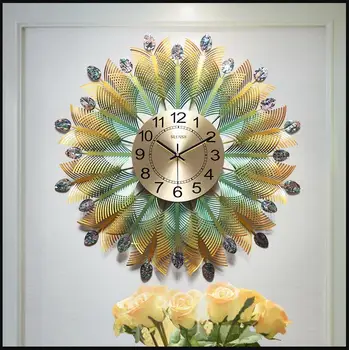American Wrought Iron Peacock Clock Wall Hanging Livingroom Home Wall Mute Electronic Clock Quartz Clock Wall Mural Crafts Decor
American Wrought Iron Peacock Clock Wall Hanging Livingroom Home Wall Mute Electronic Clock Quartz Clock Wall Mural Crafts Decor