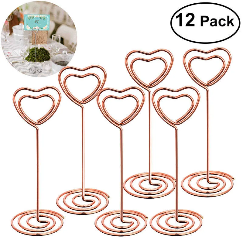 12pcs Rose Gold Heart Shape Photo Holder Stands Table Number Holders Place Card Paper Menu Clips For Wedding Party Decoration
12pcs Rose Gold Heart Shape Photo Holder Stands Table Number Holders Place Card Paper Menu Clips For Wedding Party Decoration