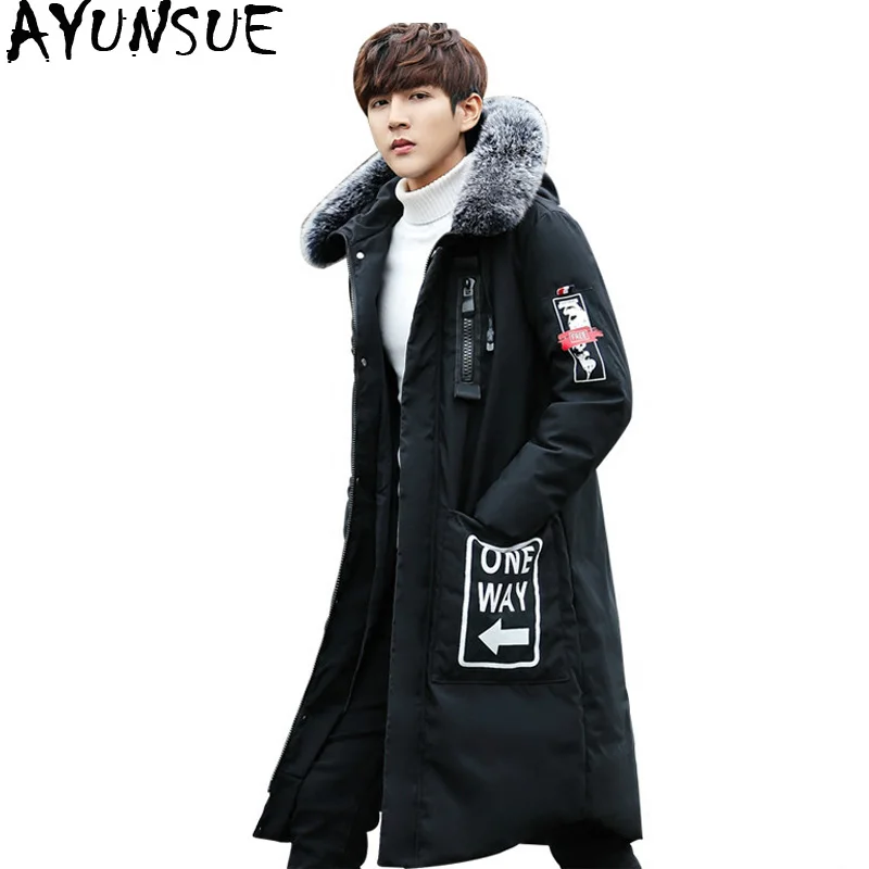 AYUNSUE Down Jacket Men Winter Long Casual Thicken Slim Korean Real Fur Collar Men's Jackets Coat for Men Abrigo Hombre KJ503
AYUNSUE Down Jacket Men Winter Long Casual Thicken Slim Korean Real Fur Collar Men's Jackets Coat for Men Abrigo Hombre KJ503
