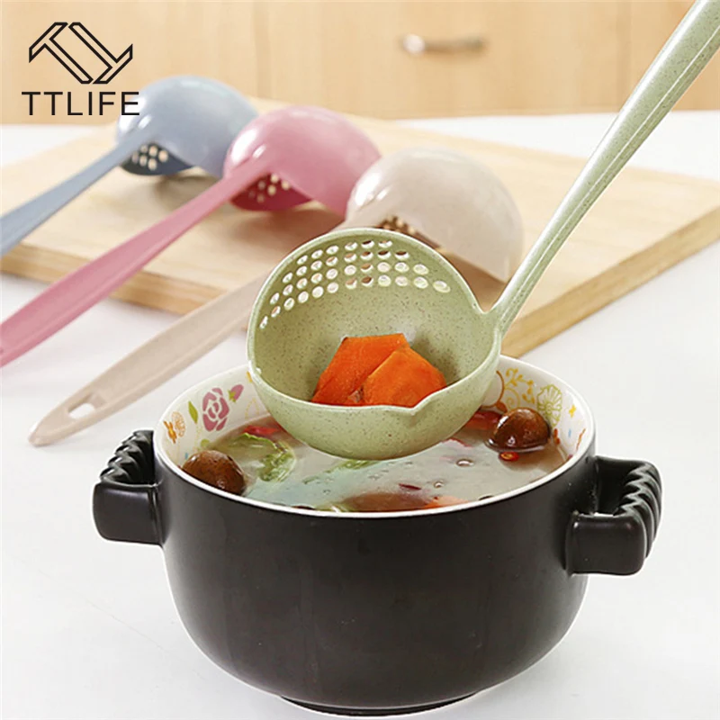 GRADE 2 in 1 Long Handle Soup Spoon Porridge Spoons ladle Colander with Filter Flatware cooking Kitchen Accessories
GRADE 2 in 1 Long Handle Soup Spoon Porridge Spoons ladle Colander with Filter Flatware cooking Kitchen Accessories