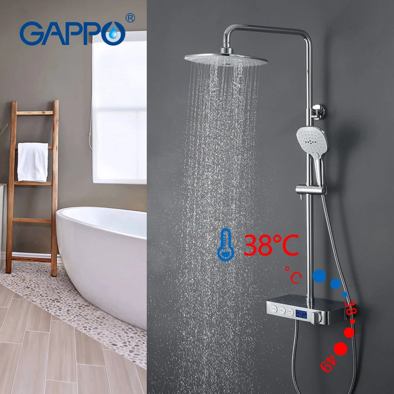 

GAPPO thermostatic shower Faucets bathtub faucet thermostat faucet bath mixer wall mounted rainfall shower set mixer tap