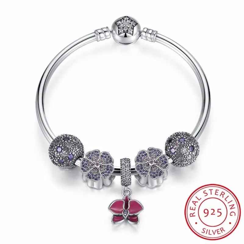 Authentic 100% 925 Sterling Silver Bangles & Bracelet with Radiant Orchid,Primrose,Cosmic Stars Clip Charm PSB001
Authentic 100% 925 Sterling Silver Bangles & Bracelet with Radiant Orchid,Primrose,Cosmic Stars Clip Charm PSB001