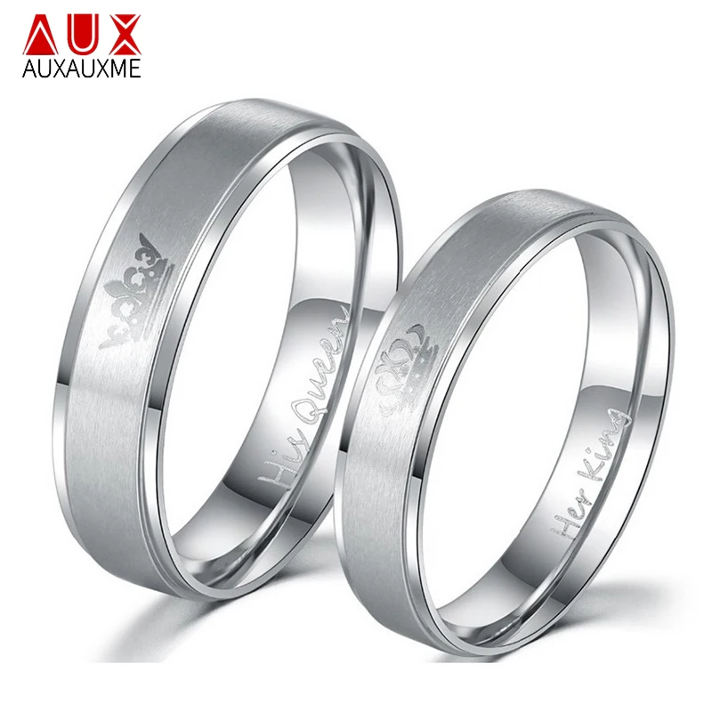 Auxauxme Stainless Steel Crown Couple Ring Her King His Queen Wedding Bands Anniversary Jewelry Promise RingS For Women Men Gift
Auxauxme Stainless Steel Crown Couple Ring Her King His Queen Wedding Bands Anniversary Jewelry Promise RingS For Women Men Gift