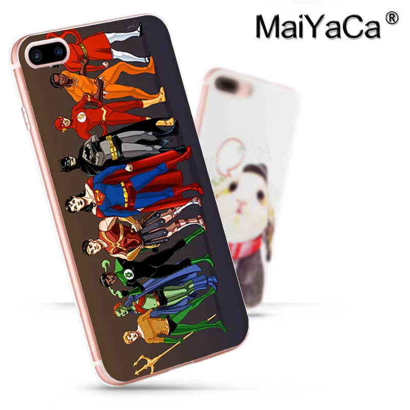 MaiYaCa Justice League Dark Colorful Phone Accessories Case for Apple iPhone 8 7 6 6S Plus X 5 5S SE XS XR XS MAX Mobile Cover