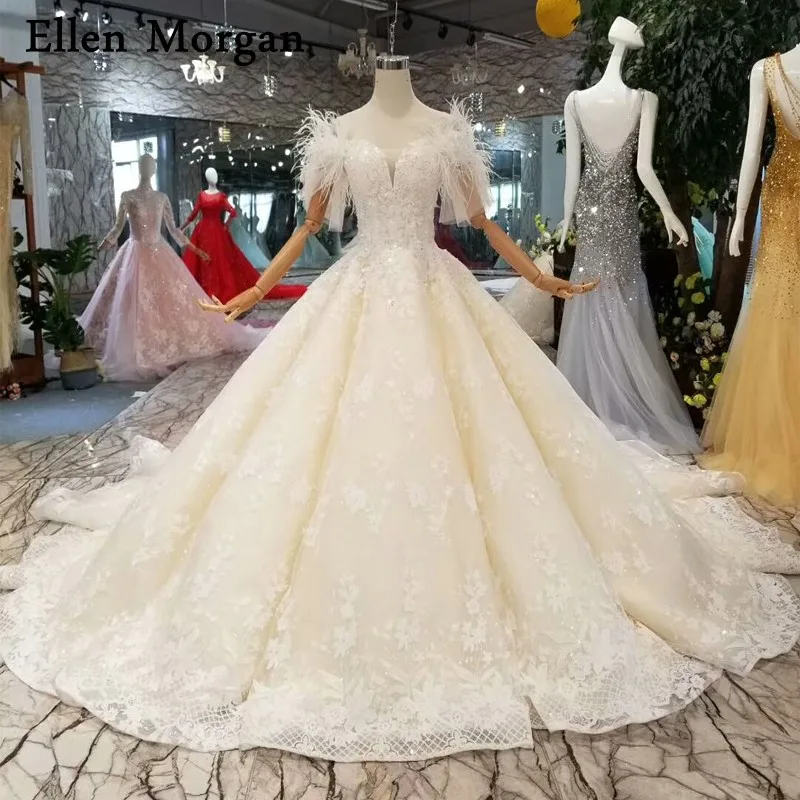 Luxury Lace Ball Gowns Wedding Dresses 2019 Custom Made Real Photos Off Shoulder Chapel Train Corset Lace up Puffy Bridal Gowns
Luxury Lace Ball Gowns Wedding Dresses 2019 Custom Made Real Photos Off Shoulder Chapel Train Corset Lace up Puffy Bridal Gowns