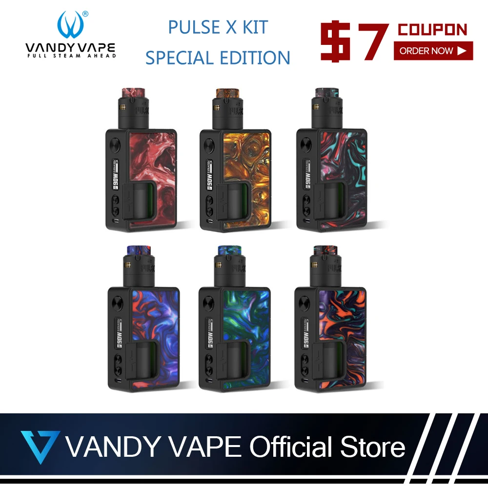 

Original Vandy vape 90W Pulse X BF Kit Special Edition With Pulse V2 RDA Tank VS Vaper Pulse X BF Kit Electronic Cigarette