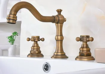 Antique Brass Dual Cross Handles Widespread 3 Hole Install Bathroom Sink Basin Faucet Mixer Taps aan074
Antique Brass Dual Cross Handles Widespread 3 Hole Install Bathroom Sink Basin Faucet Mixer Taps aan074