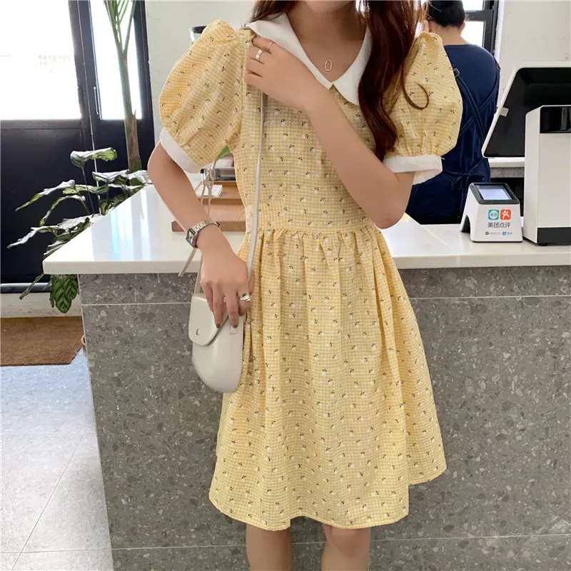 Alien Kitty Hot Slender Women Elegant Casual Print Summer Waist-Controlled Peter Pan Collar Fresh Sweet Mini Yellow Dresses
Alien Kitty Hot Slender Women Elegant Casual Print Summer Waist-Controlled Peter Pan Collar Fresh Sweet Mini Yellow Dresses