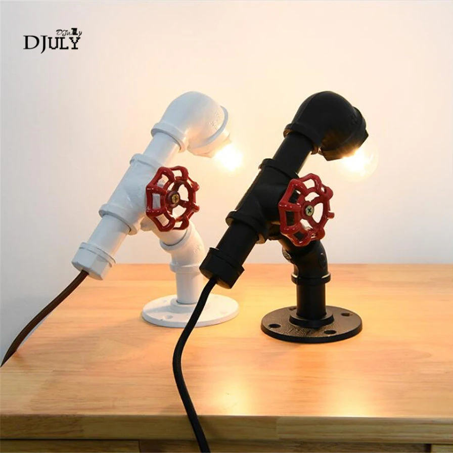 American industrial Water pipe led table lamp for bar coffee store vintage loft decor bedroom bedside lamp retro iron desk light
American industrial Water pipe led table lamp for bar coffee store vintage loft decor bedroom bedside lamp retro iron desk light