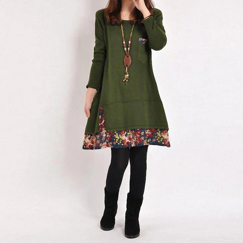 Plus Size Dresses For Women Vestidos Winter Christmas Dress Female Vestido De Festa 2018 Tunic Vintage Autumn Loose Big Dresses
Plus Size Dresses For Women Vestidos Winter Christmas Dress Female Vestido De Festa 2018 Tunic Vintage Autumn Loose Big Dresses