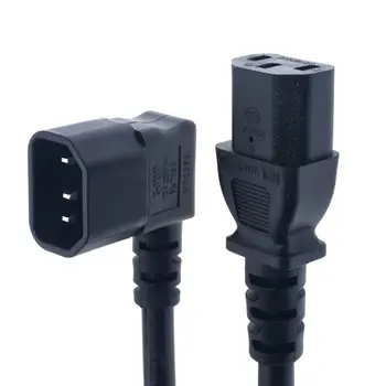 IEC320 C14 Angled Left to C13 Power Extension Cord,IEC Extension power cord with male and female for PDU,50cm,H05VV-F-3G1.5
IEC320 C14 Angled Left to C13 Power Extension Cord,IEC Extension power cord with male and female for PDU,50cm,H05VV-F-3G1.5