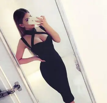 2020 Newest Women Sexy Backless Hollow Out Slim Dresses Fashion Hanging Strap Bandage Party Dress Ladies High Quality Dress
2020 Newest Women Sexy Backless Hollow Out Slim Dresses Fashion Hanging Strap Bandage Party Dress Ladies High Quality Dress