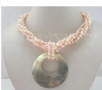 Wholesale Lovely Women's Wedding Jewelry 17" 4row 6mm pink baroque freshwater pearl necklace
Wholesale Lovely Women's Wedding Jewelry 17" 4row 6mm pink baroque freshwater pearl necklace