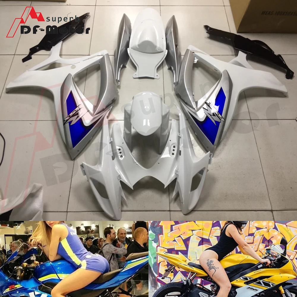 Full Fairing Kit ABS Bodywork Fairing Kit for SUZUKI GSX-R 600 750 2006 2007 GSXR Pearl white blue 06 07 K6
Full Fairing Kit ABS Bodywork Fairing Kit for SUZUKI GSX-R 600 750 2006 2007 GSXR Pearl white blue 06 07 K6