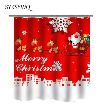 2018 Drop Shipping Shower Curtain Christmas Red Santa Claus Gifts Cortinas De Bano 3D Red Christmas Elk Snowflake Bath Curtains
2018 Drop Shipping Shower Curtain Christmas Red Santa Claus Gifts Cortinas De Bano 3D Red Christmas Elk Snowflake Bath Curtains
