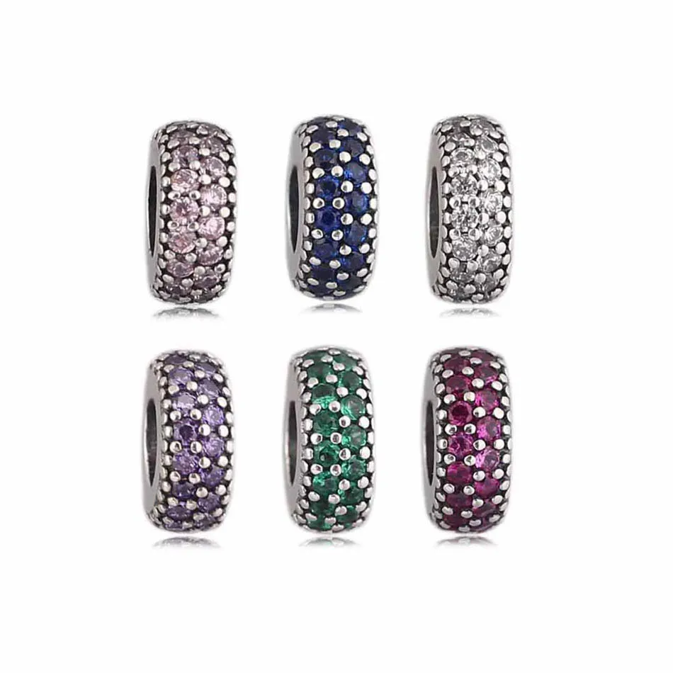 S925 Silver Spacers Beads Charms for Women fit Original Pandora Bracelets & Bangles Inspiration Within Spacer Clear CZ DIY
S925 Silver Spacers Beads Charms for Women fit Original Pandora Bracelets & Bangles Inspiration Within Spacer Clear CZ DIY