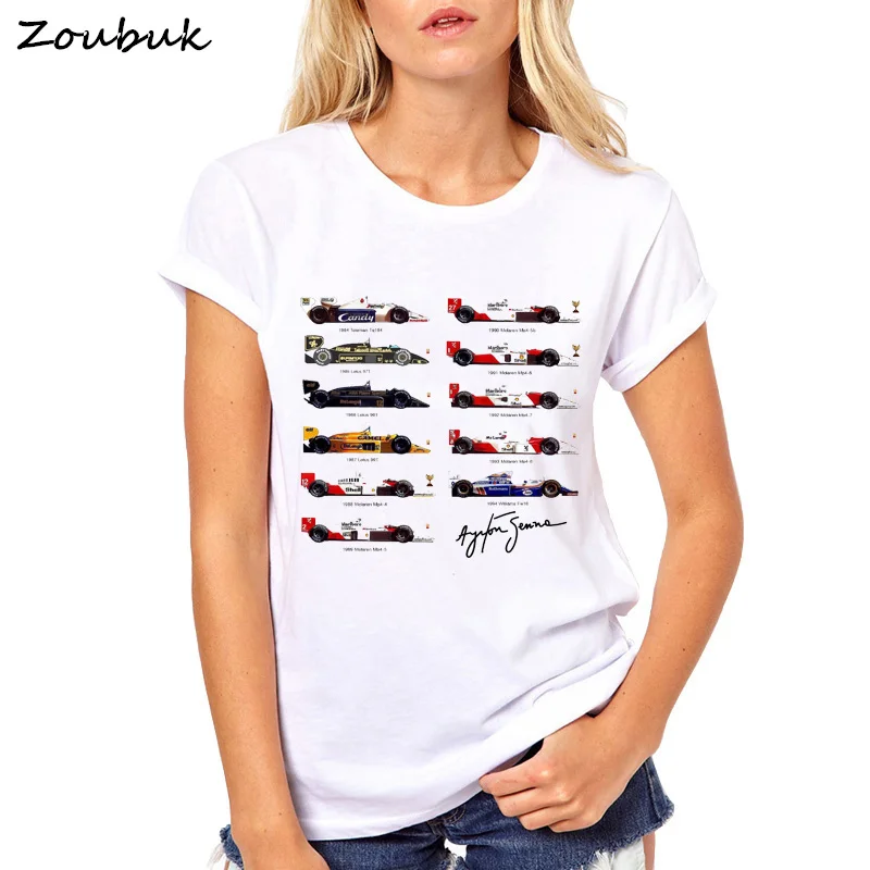 2018 New T Shirt Women All F1 Ayrton Senna Cars Fans T-shirt Slim Fit Solid Color fitness Casual Tops Lotus 99T Tee
2018 New T Shirt Women All F1 Ayrton Senna Cars Fans T-shirt Slim Fit Solid Color fitness Casual Tops Lotus 99T Tee