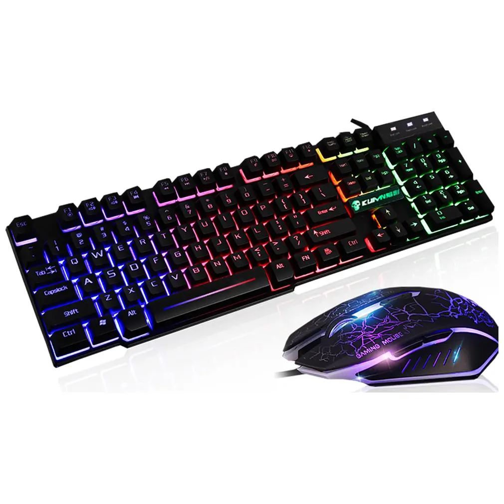T6 Practical Waterproof Luminous Keyboard And Mouse Set Desktop Computer Game Mechanical Feel Wear-resistant
T6 Practical Waterproof Luminous Keyboard And Mouse Set Desktop Computer Game Mechanical Feel Wear-resistant