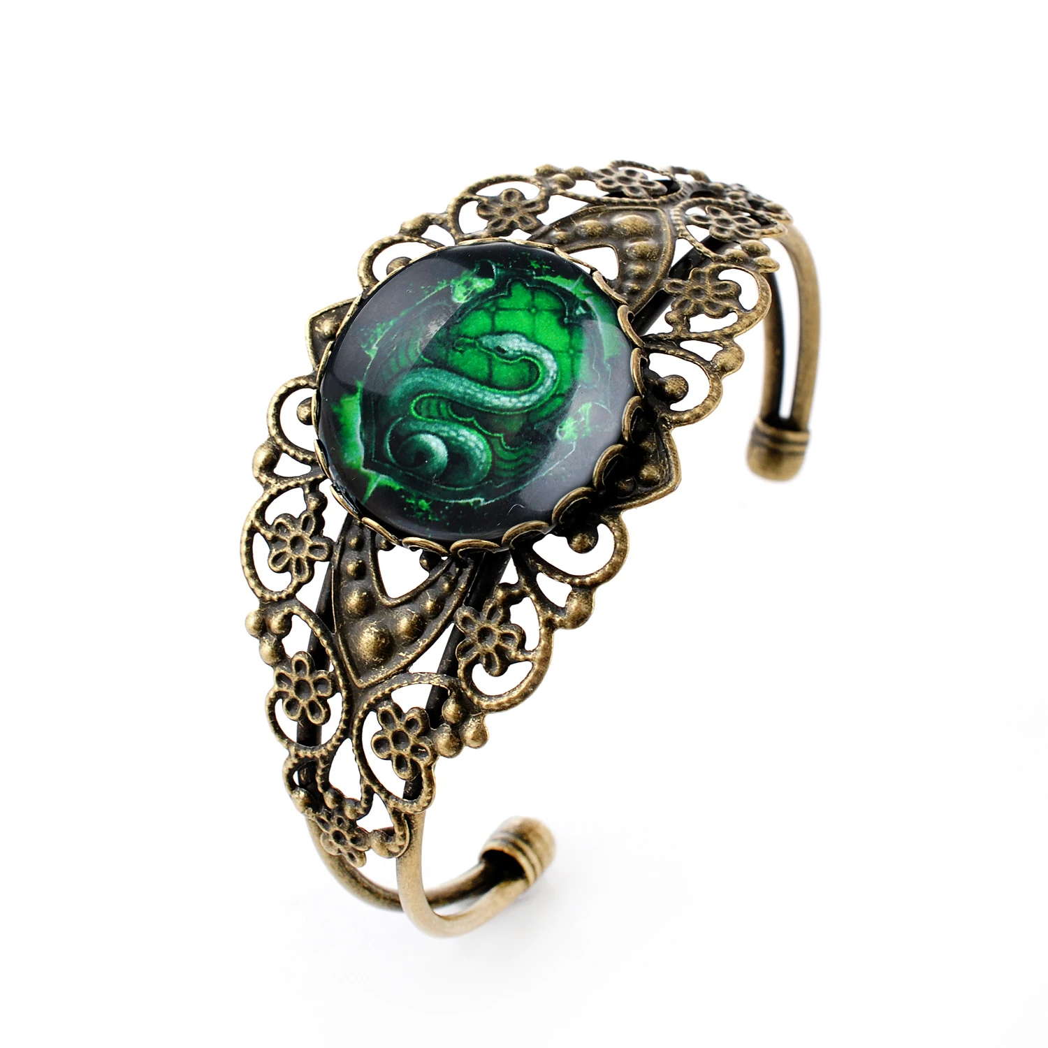 Lureme Vintage Jewelry Time Gem Series Green Snake Antique Bronze Hollow Flower Open Bangle Bracelet for Women (06002719)
Lureme Vintage Jewelry Time Gem Series Green Snake Antique Bronze Hollow Flower Open Bangle Bracelet for Women (06002719)