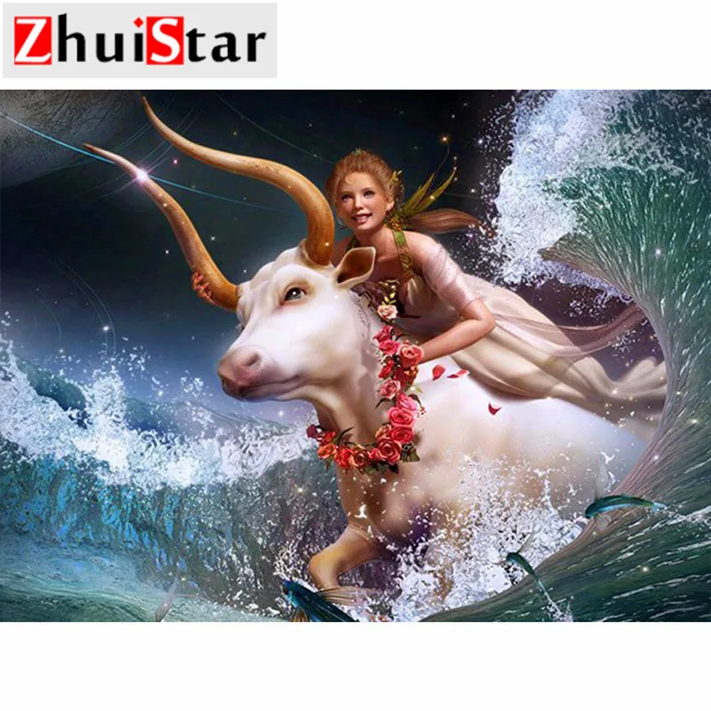 5d diamond painting full square/round embroidery surfing cow rhinestone diy mosaic home decoration drop shipping | Дом и сад