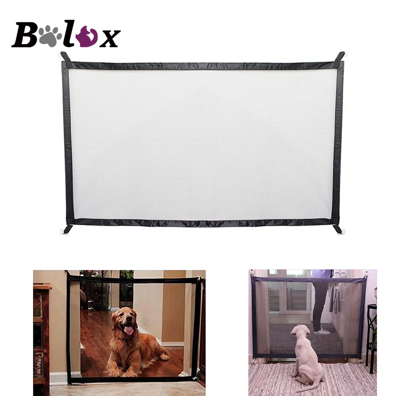 Dog Gate The Ingenious Mesh Magic Pet Gate For Dogs Safe Guard and Install Pet Dog Safety Enclosure Dog Fences Dropshipping