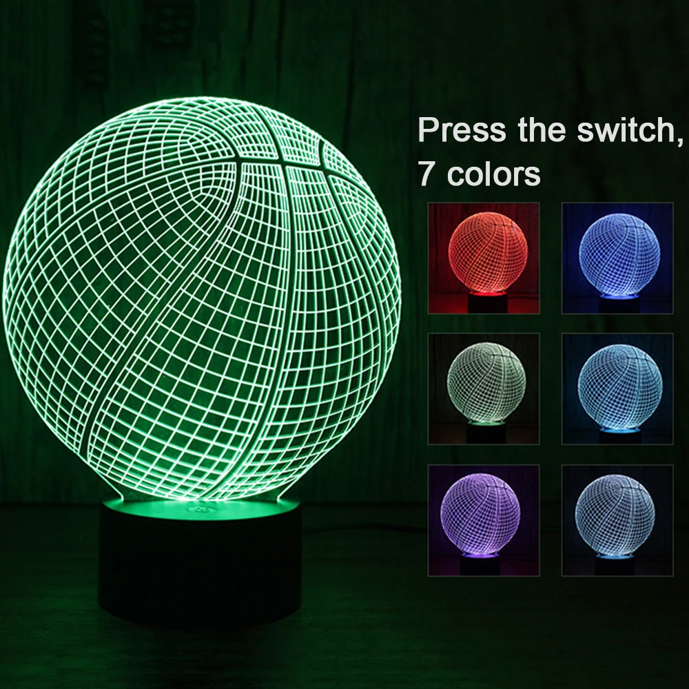 3D basketball colorful night light home bedroom night light basketball sports souvenir
3D basketball colorful night light home bedroom night light basketball sports souvenir